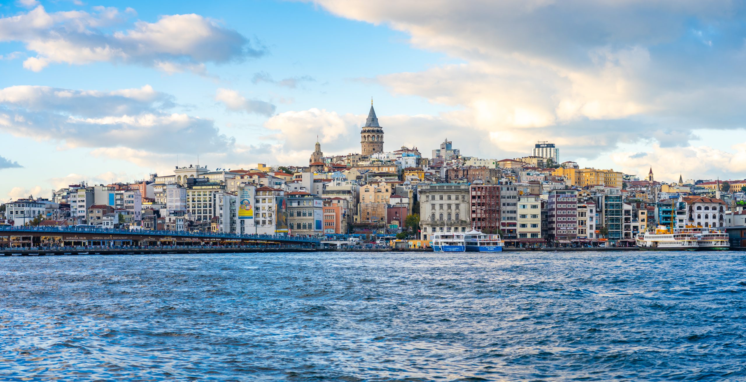 Galata Tower with Istanbul city in Istanbul, Turkey.